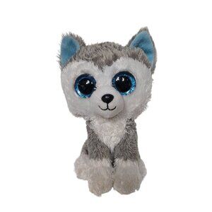Ty Beanie Boos Slush Husky Dog Gray White Plush Stuffed Animal 6.5"